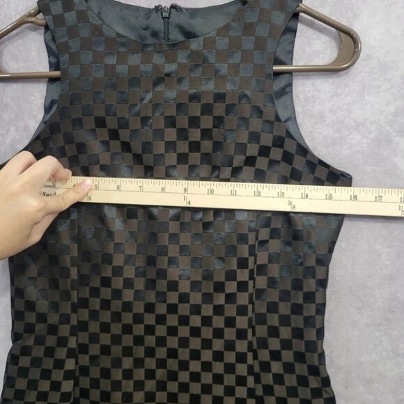 Vintage Jeanette Kastenberg Checkerboard Print Y2K Mini Dress Size 2 - Picture 8 of 12